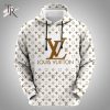 Louis Vuitton Brown White Unisex Hoodie For Men Women Luxury Brand Lv Clothing Clothes Outfit Luxury Hoodie Outfit For Fall Outfit