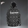 Louis Vuitton Supreme Black Hoodie Luxury Brand Clothing Clothes Outfits Gift For Men Women Luxury Hoodie Outfit For Fall Outfit