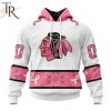 NEW] Personalized NHL Chicago Blackhawks In Classic Style With Paisley! IN OCTOBER WE WEAR PINK BREAST CANCER Hoodie