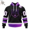NHL Los Angeles Kings Special Black Hockey Fights Cancer Kits Hoodie