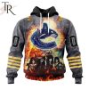 NHL Vancouver Canucks Special Mix KISS Band Design Hoodie